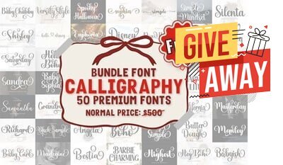Calligraphy Font Bundle Giveaway Free Download