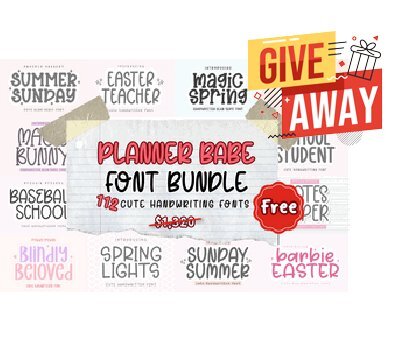 Planner Babe Font Bundle Giveaway Free Download