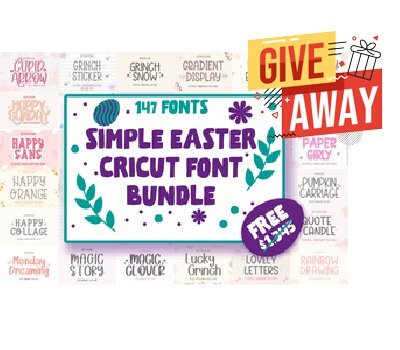 Simple Easter Cricut Font Bundle Giveaway Free Download